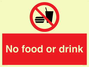 No food or drink